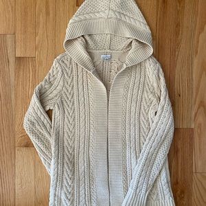 L.L. Bean Women's Signature Cotton sweater cream/white